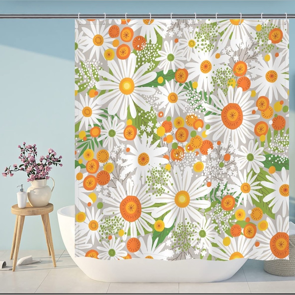 Retro shower curtain